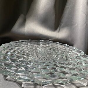 Elegant Clear Glass Cake Platter